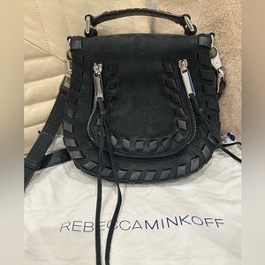 Rebecca Minkoff vanity small saddle bag black